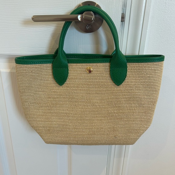 Longchamp small le pliage raffia bag - Picture 2 of 5